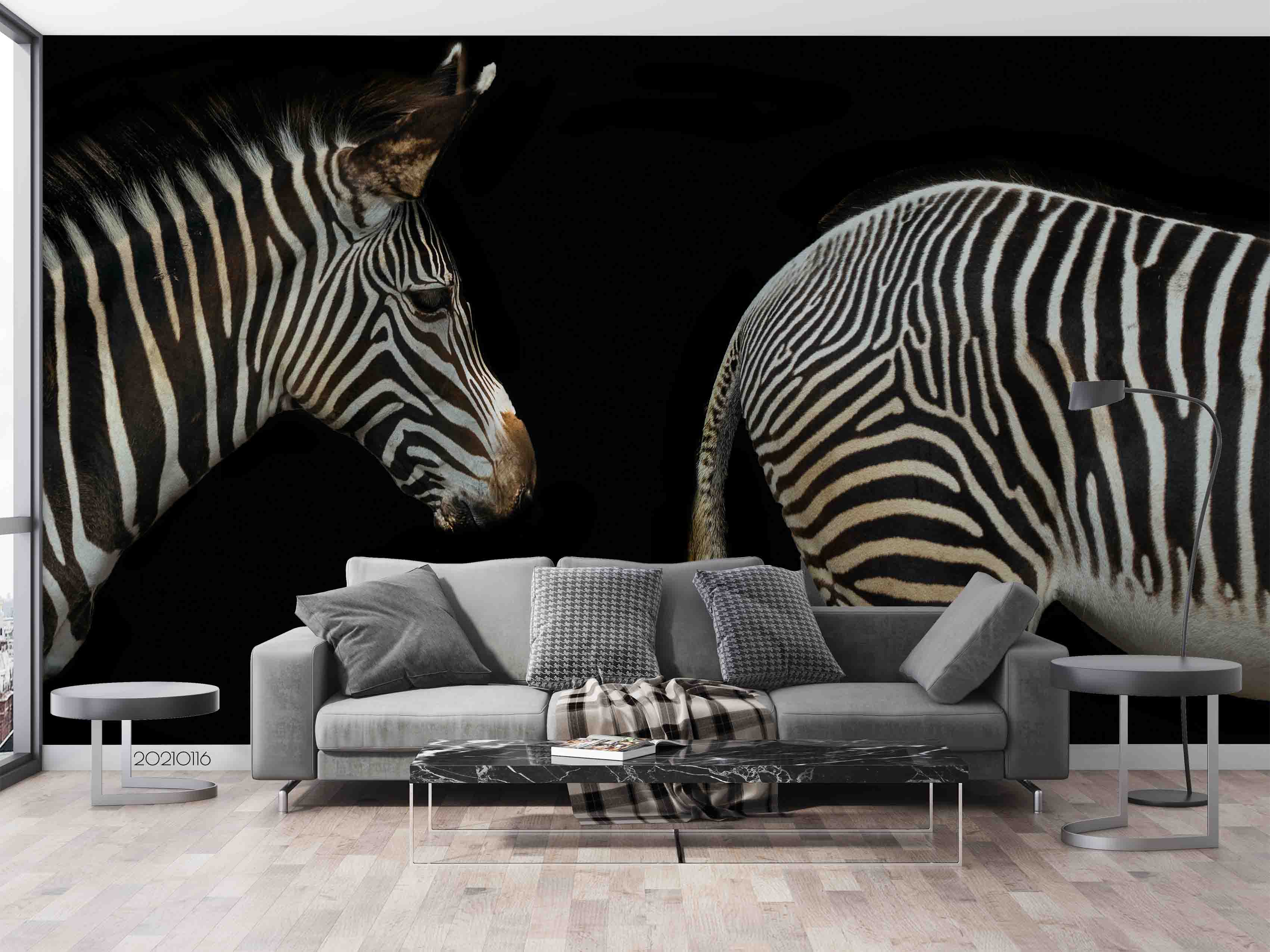 3D Hand Drawn Animal Zebra Wall Mural Wallpaper Lqh 86