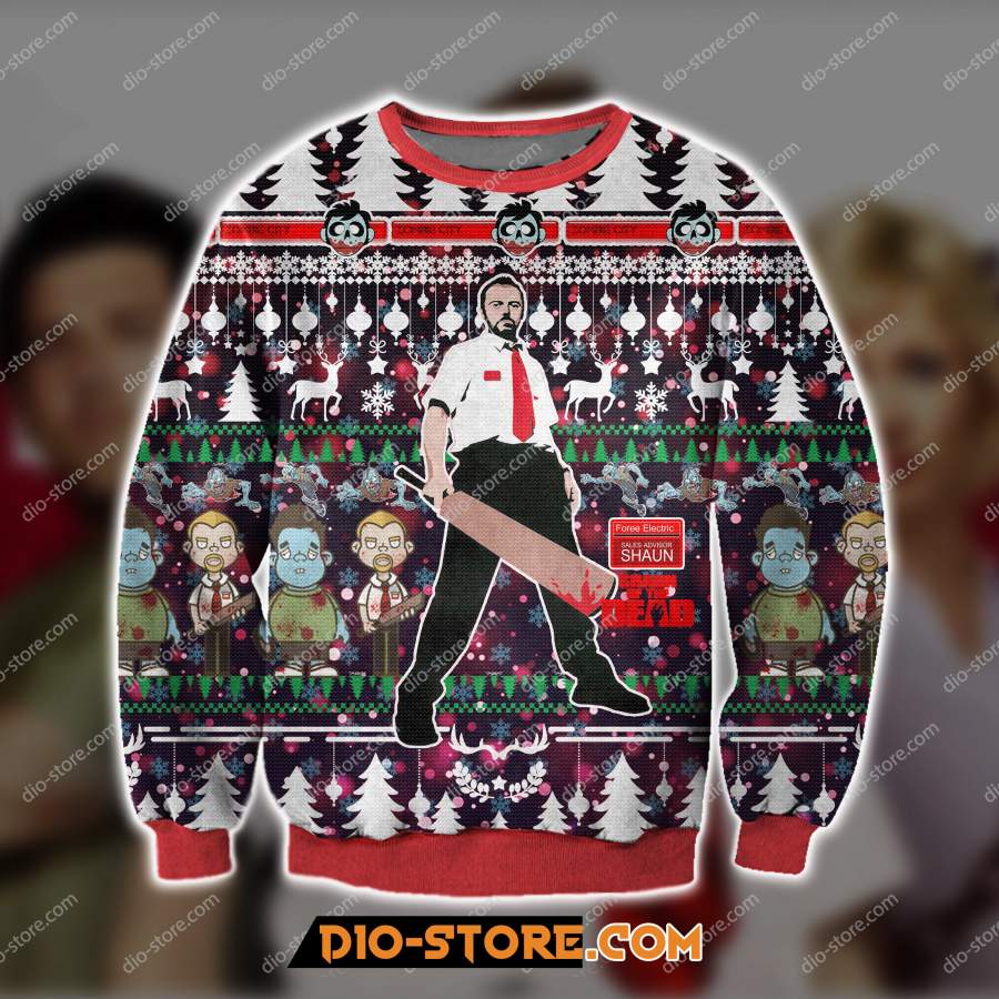 3D ALL OVER PRINT SHAUN OF THE DEAD – HORROR FILM 2004 UGLY CHRISTMAS SWEATER