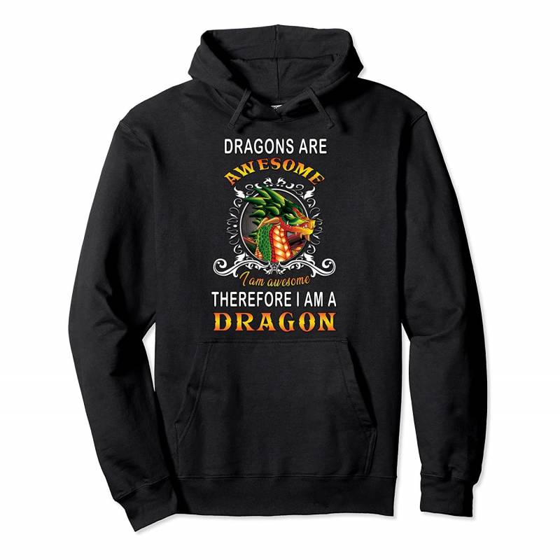 Womens Dragon Shirt Dragons Are Awesome Dragon Gift Girls Pullover Hoodie