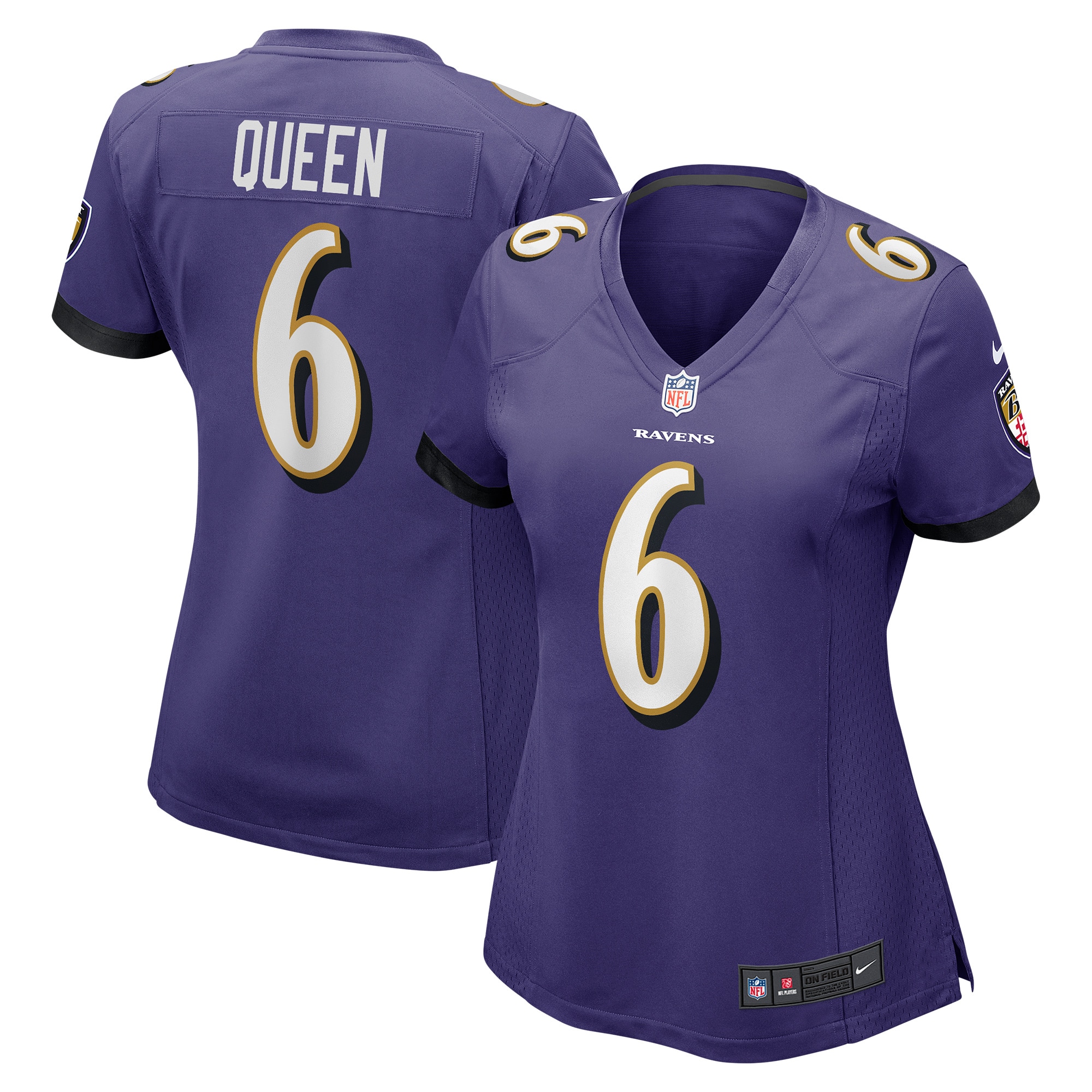 Women’s Baltimore Ravens Patrick Queen Purple Game Player Jersey