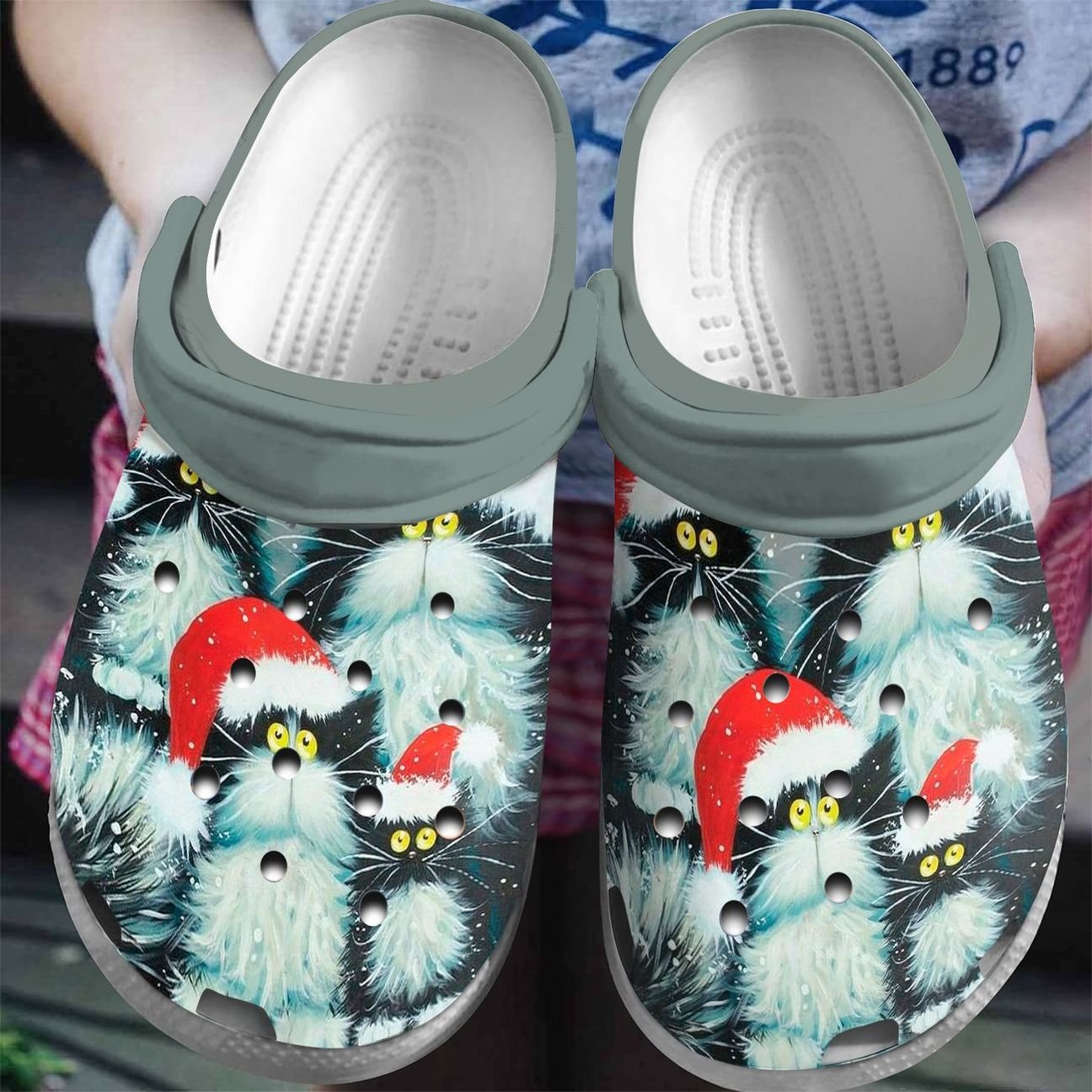 Santa Personalized Clog, Custom Name, Text, Color, Number Fashion Style For Women, Men, Kid, Print 3D