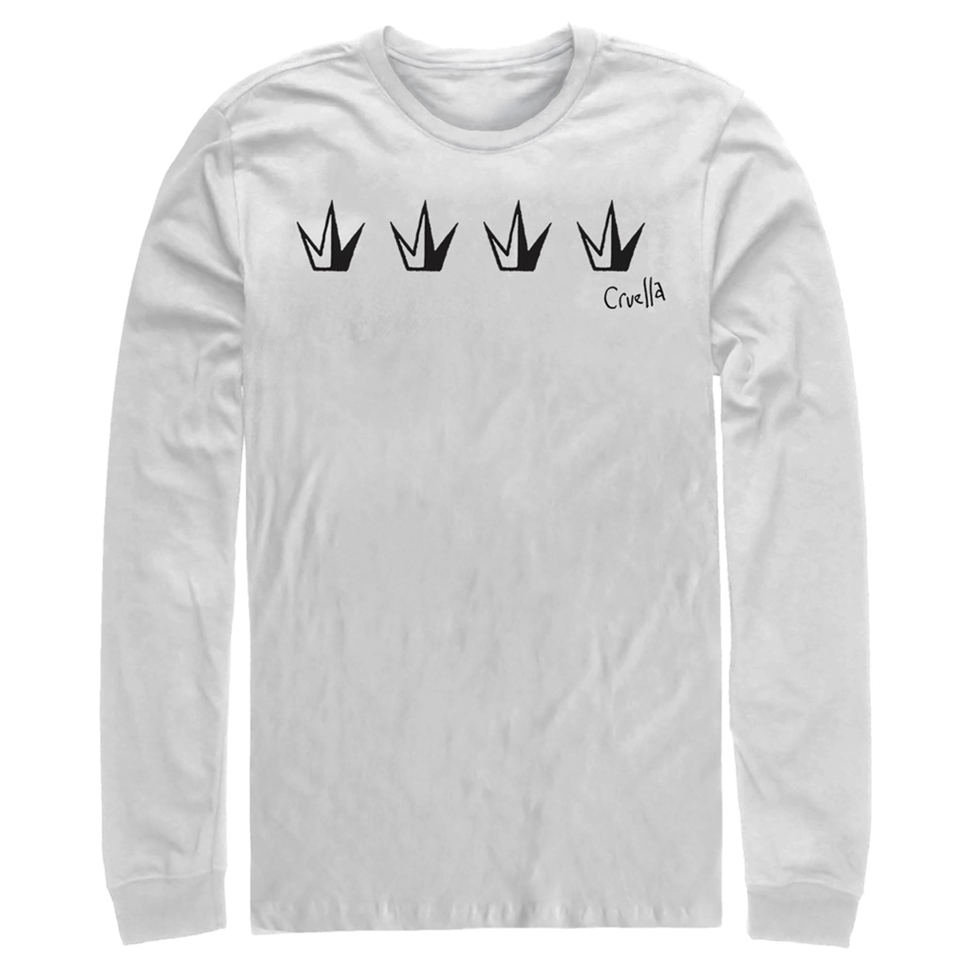 Cruella Men’S Crowns Logo  Long Sleeve Shirt