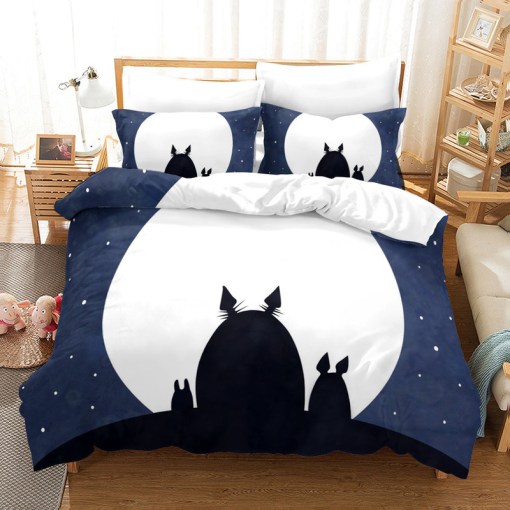 Tonari No Totoro 34 Duvet Cover Pillowcase Home Decor 3D Bedding Set 6686