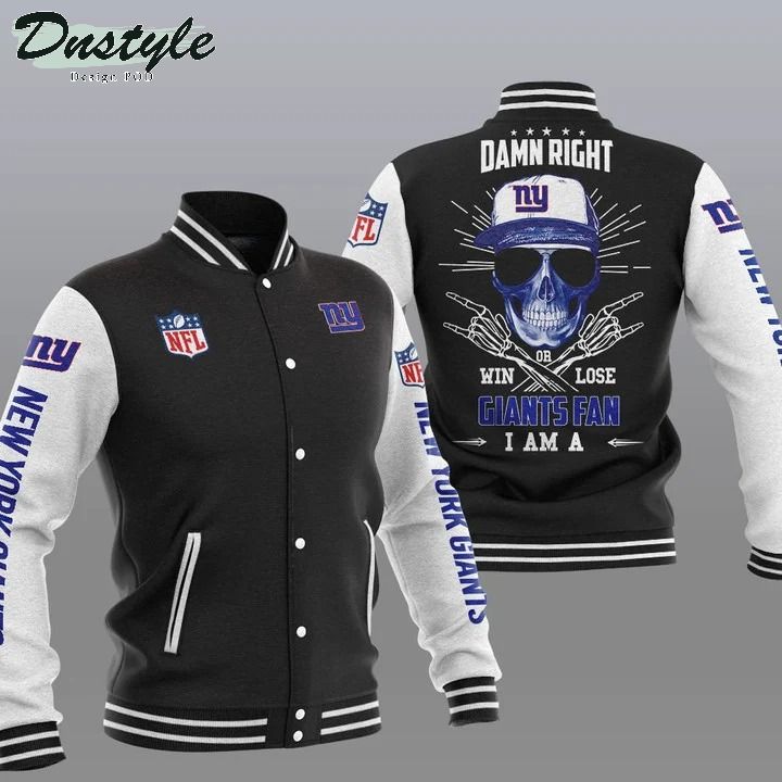 New York Giants Black Damn Right Baseball Jacket