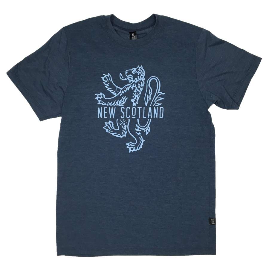 50/50 Organic Recycled Traditional Lion T-shirt in Heather Navy