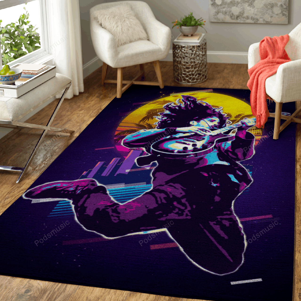 Christopher John Cornell – Artwork Music Synthwave 80S Art For Fans Area Rug Carpet