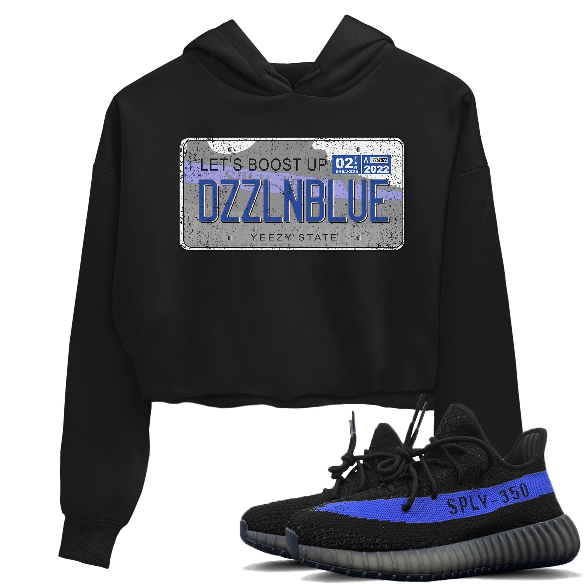 Yeezy Plate Crop Hoodie – Yeezy 350 V2 Dazzling Blue