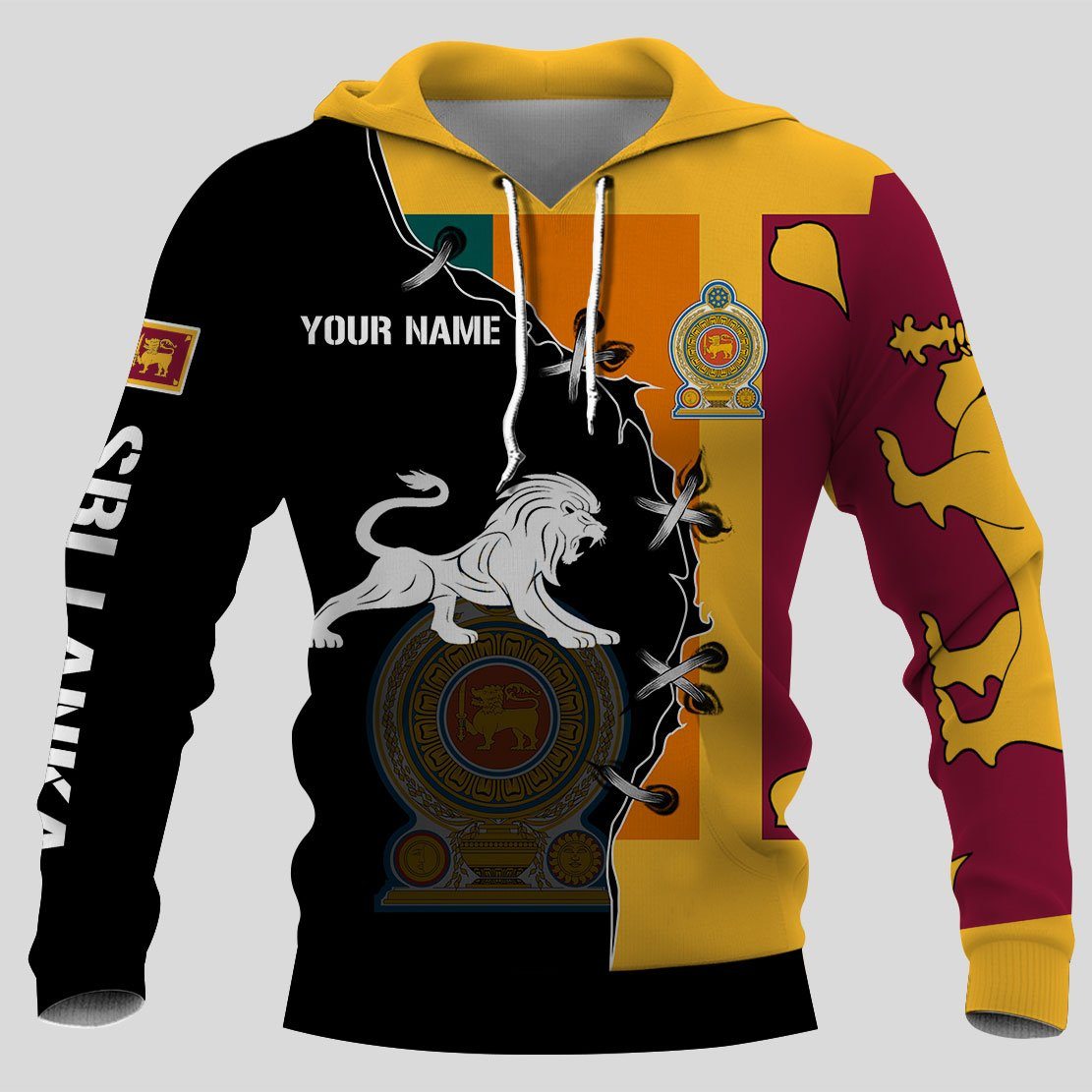 Sri Lanka Lion Hoodies And T-Shirts 3D Full Printing