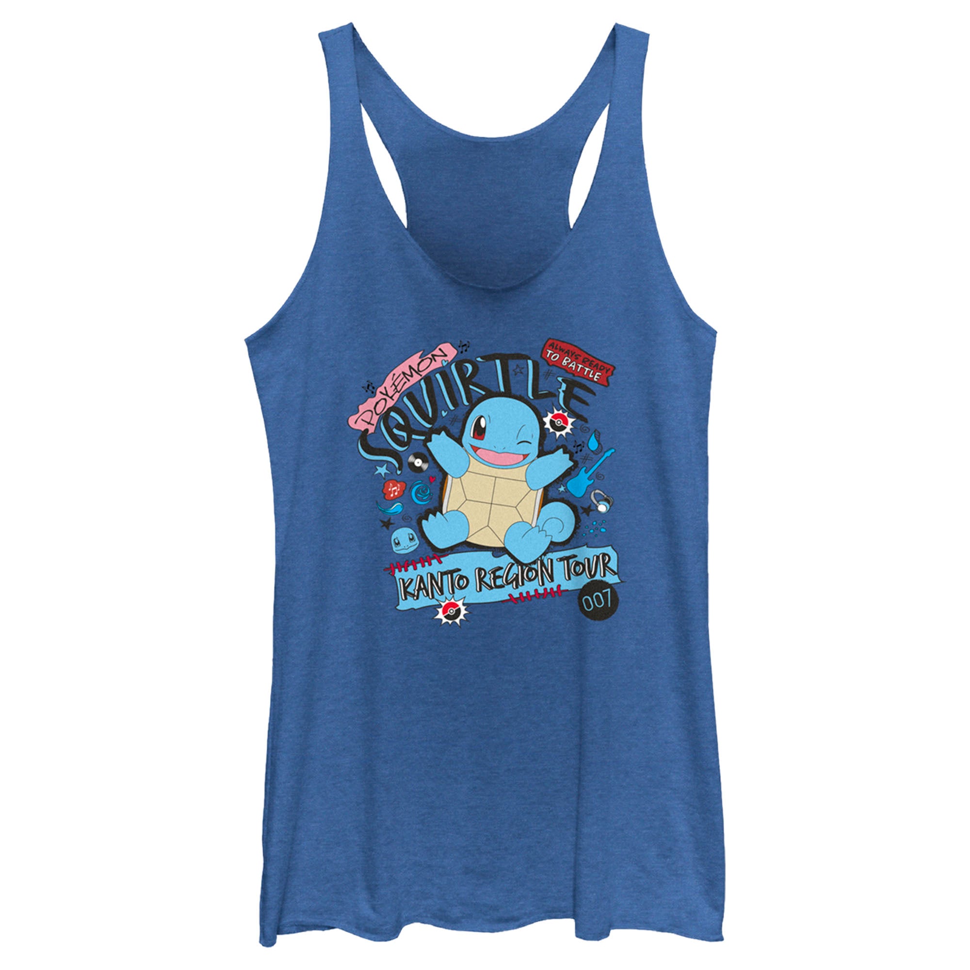 Women’S Pokemon Squirtle Kanto Tour Racerback Tank Top