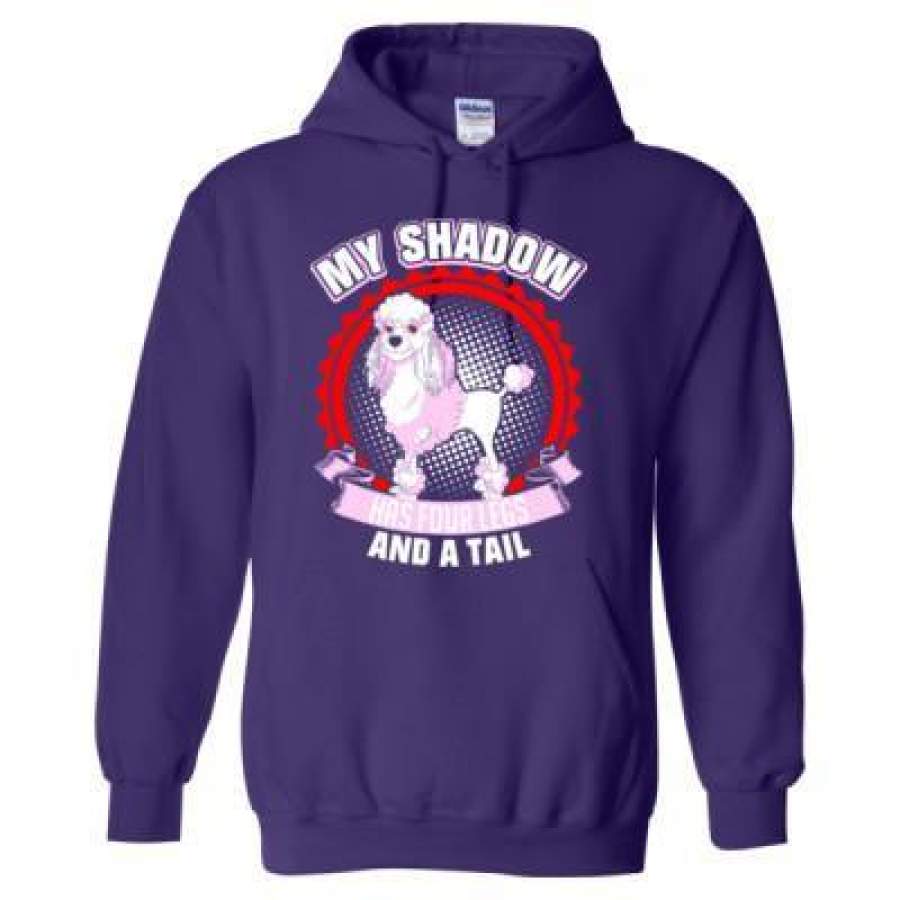 AGR My Shadow Has Four Legs And A Tail Poodle – Heavy Blend™ Hooded Sweatshirt