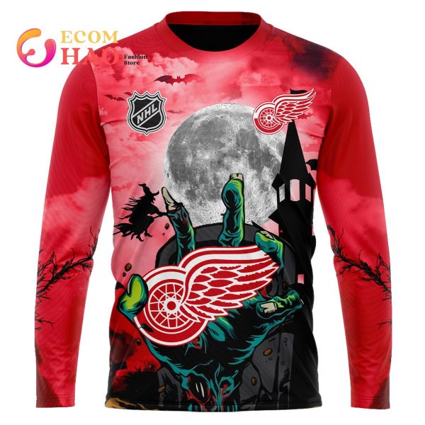 Detroit Red Wings Halloween For Fan Gift For Fan 3D Full Printing Sweatshirt