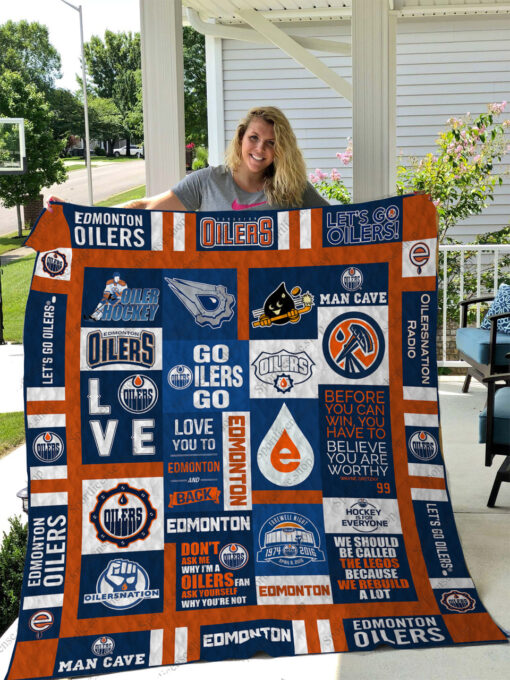 Edmonton Oilers Blanket Quilt V4 B93