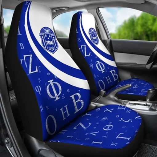 Zeta Phi Beta Sorority Greek Alphabet Symbols Car Seat Covers