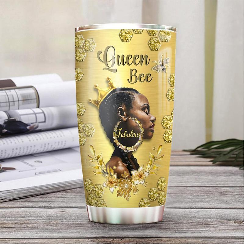 Black Queen Bee Stainless Steel Tumbler Cup | Travel Mug | Tc4901