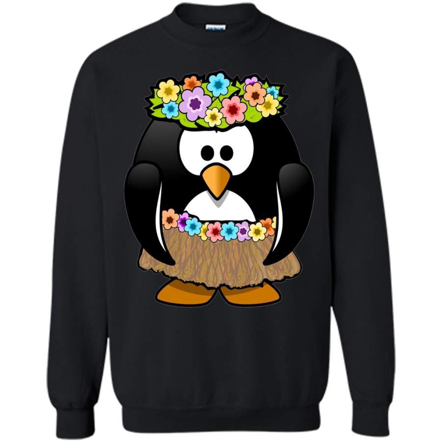 Hawaiian Hula Cartoon Penguin T-shirt