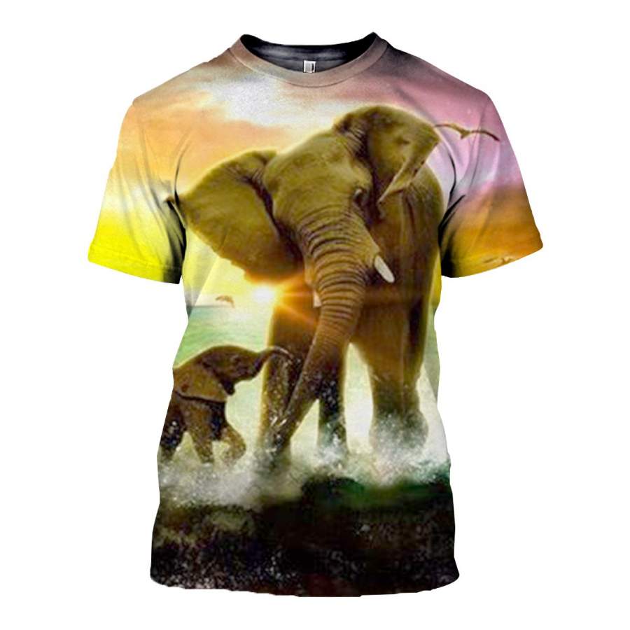 3D All Over Printed elephant T Shirt Hoodie 15125