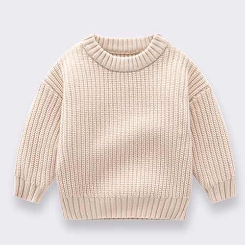 0-3T Baby Girls Boys Knitted Pullover Tops Casual Loose Pullover Sweater Korean Style Autumn Spring Kids Solid Color Sweater alx