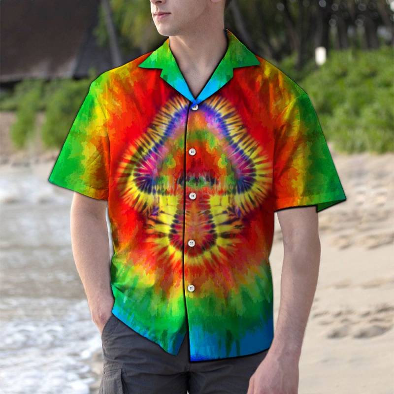 Mushroom Tie Dye Hawaii Shirt Ha29887