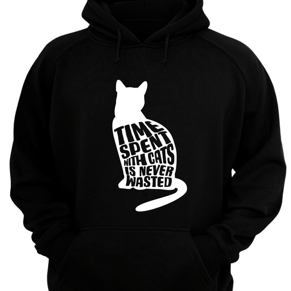 Trending Personalized – Time Spent With Cats Is Never Wasted Hoodie