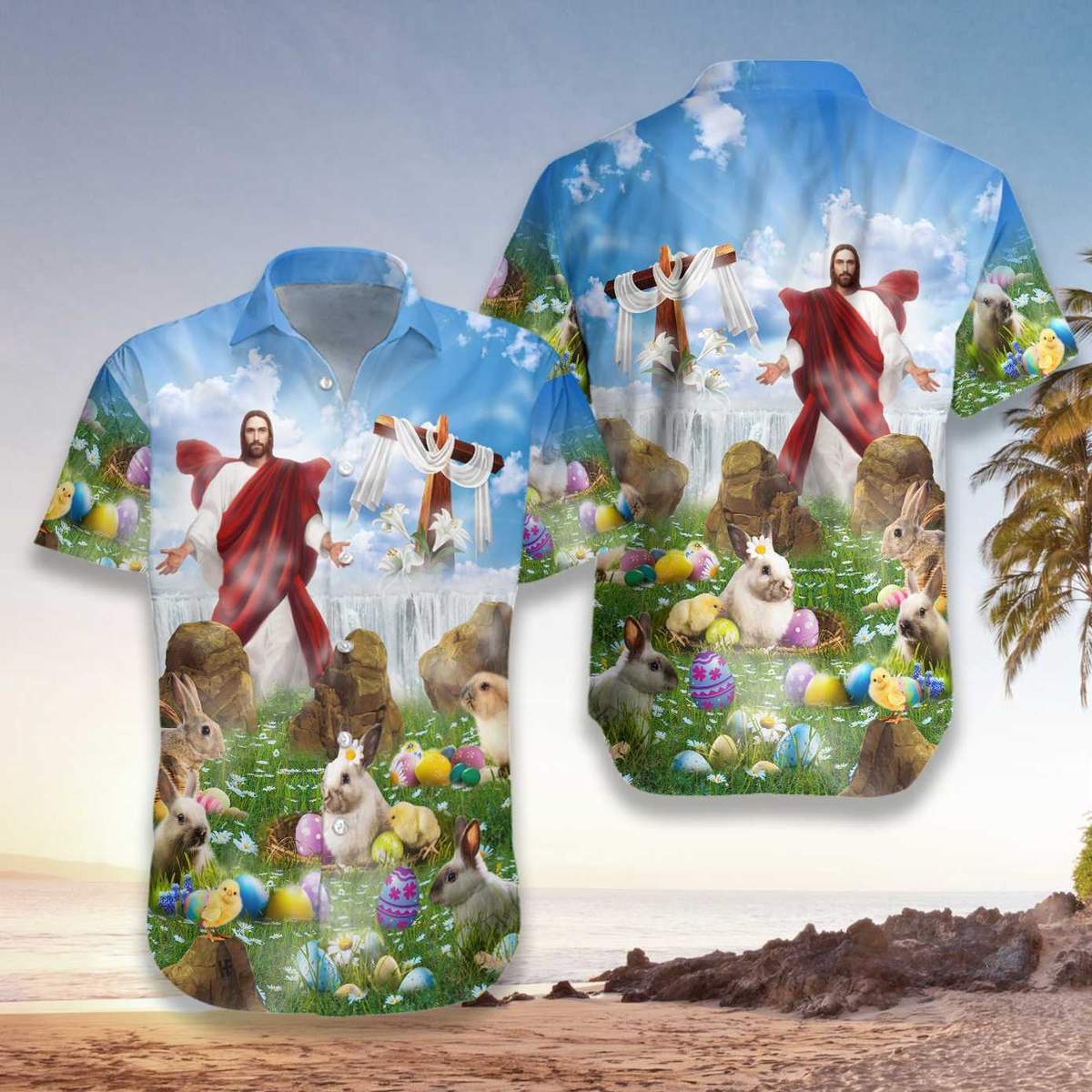 Happy Easter Jesus Is Risen Hawaii Shirt Ha100277