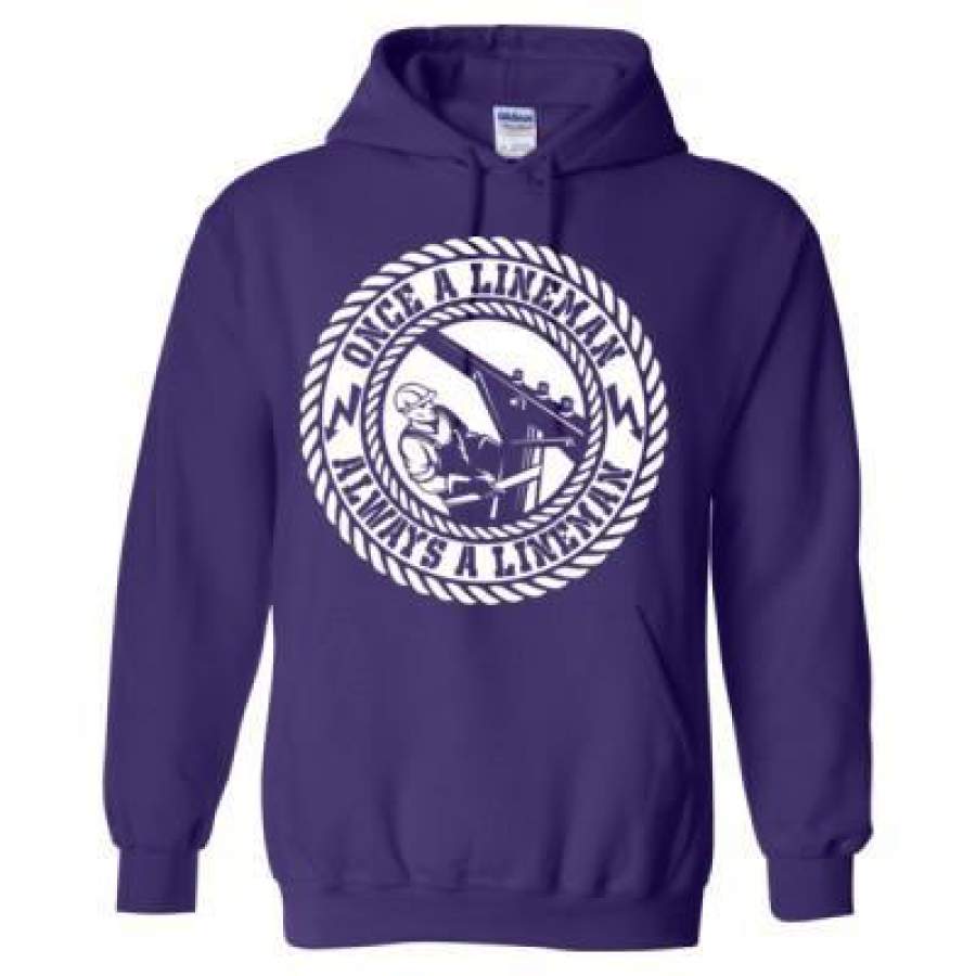 AGR Once A Lineman Always A Lineman – Heavy Blend™ Hooded Sweatshirt