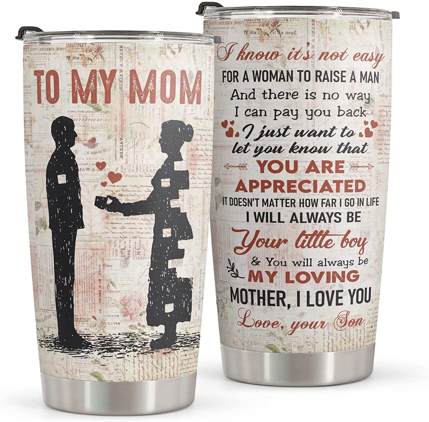 Mom Tumbler  Mothers Day Gifts – Birthday Gifts For Mom  Mothers Day Gifts From Son – Mom Gifts From Kids Mothers Day Gifts For Mom – Christmas Gifts For Mom From Son