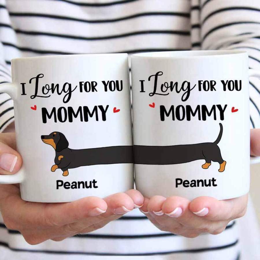 I Long For You Dachshund Dog Personalized AOP Mug