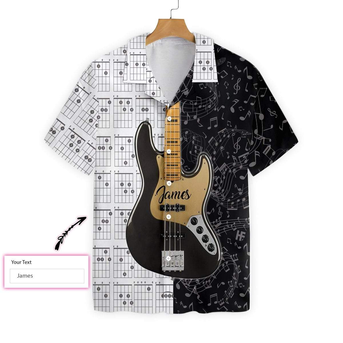 Customized Guitar Hawaiian Shirt Ha23819