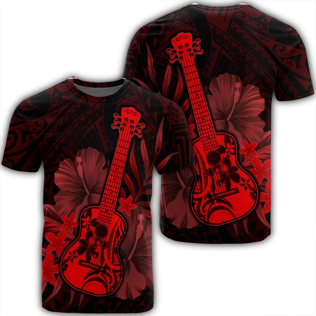 Hawaii Ukulele Flower Red Ah Ha104313