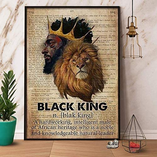 Lion Dictionary Black King A Hardworking Intelligent Male Of African Heritage Leader Poster