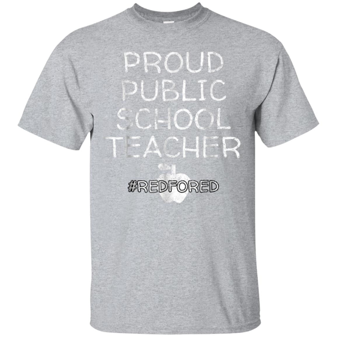 Vintage Proud Public School Teacher Red For Ed T-Shirt