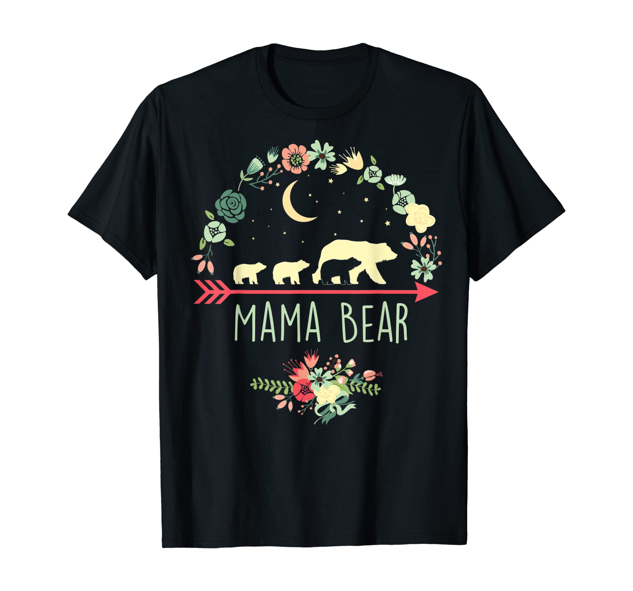 Mama Bear with 3 Cubs Shirt Floral Mother’s Day