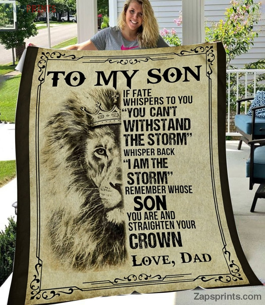 Gift For Son – To My Son – Lion – If Fate Whispered To You – Blanket