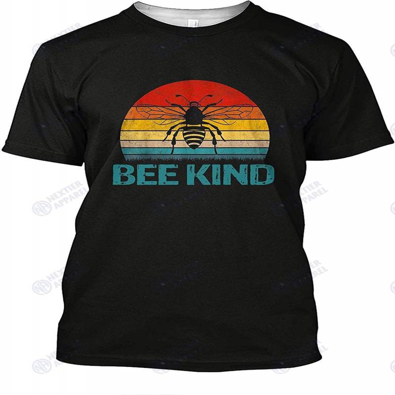 Unisex Mens Womens T-shirt Vintage Bee Kind