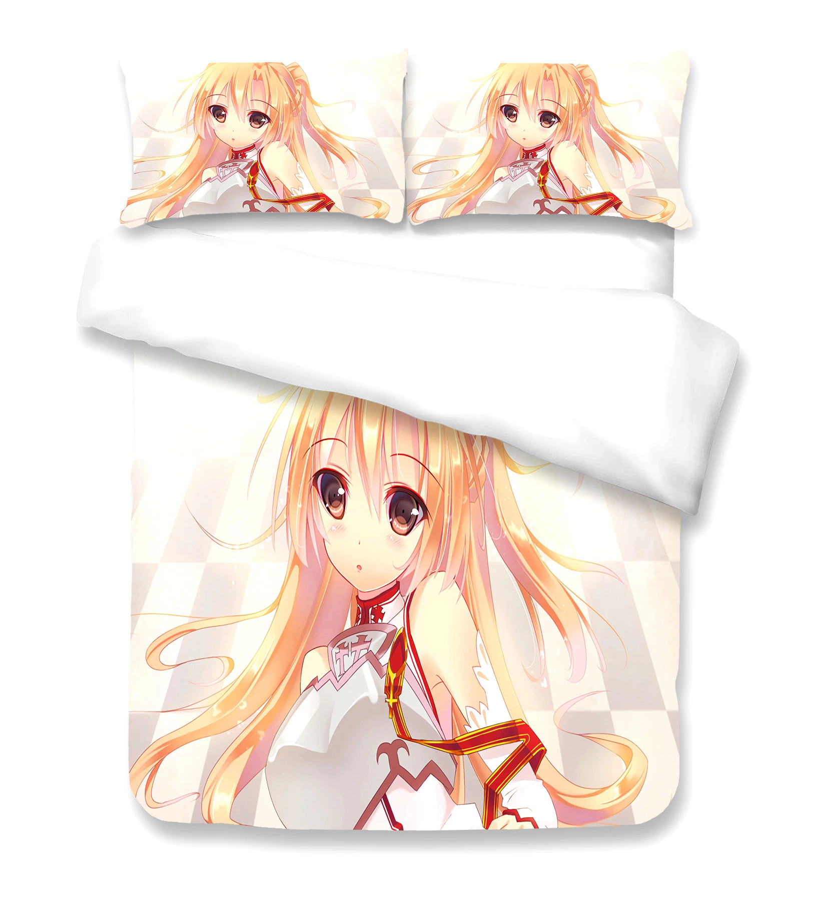 Sword Art Online Anime Kids 3D Bed Linen Home Textile Pillow Case Duvet Coversbedding Sets Bed Set Home Decor Bedding