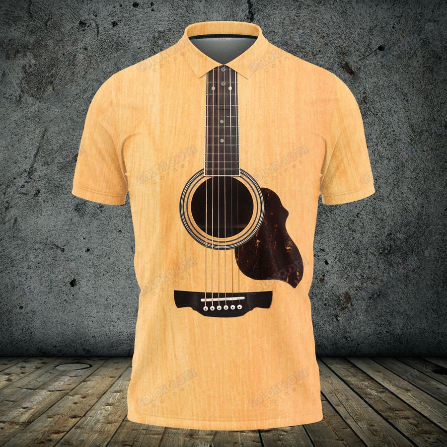 Guitar Wooden Lover Polo Shirt TV055826