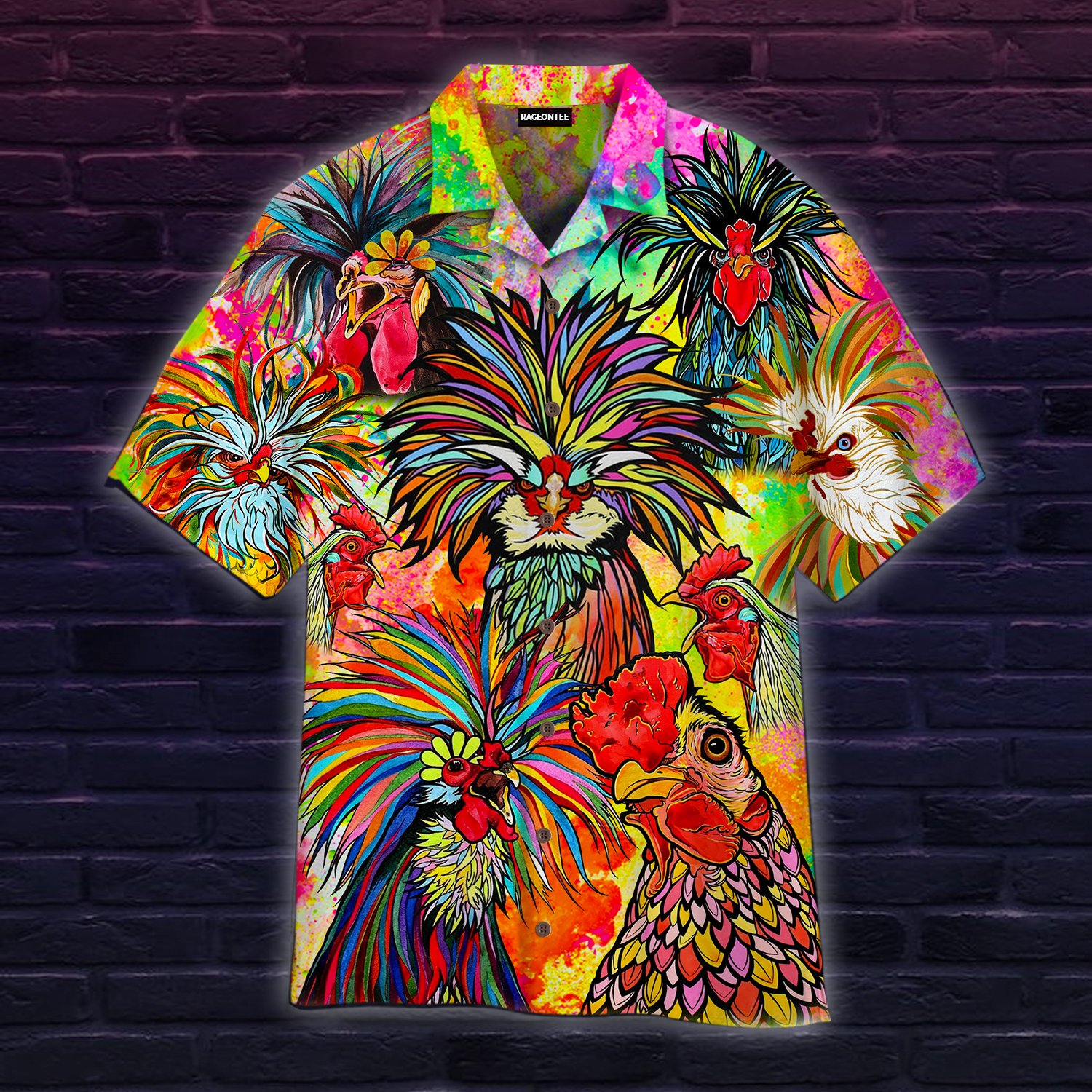 Chicken Love Colorful Hawaii Shirt For Men Women Adult Ha54214