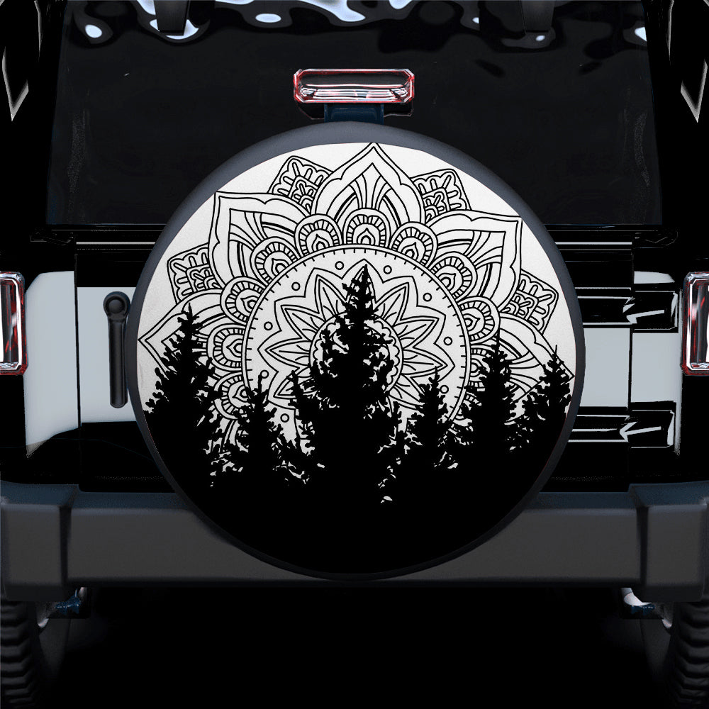 Mandala Style Tatoo Jeep Car Spare Tire Cover Gift For Campers