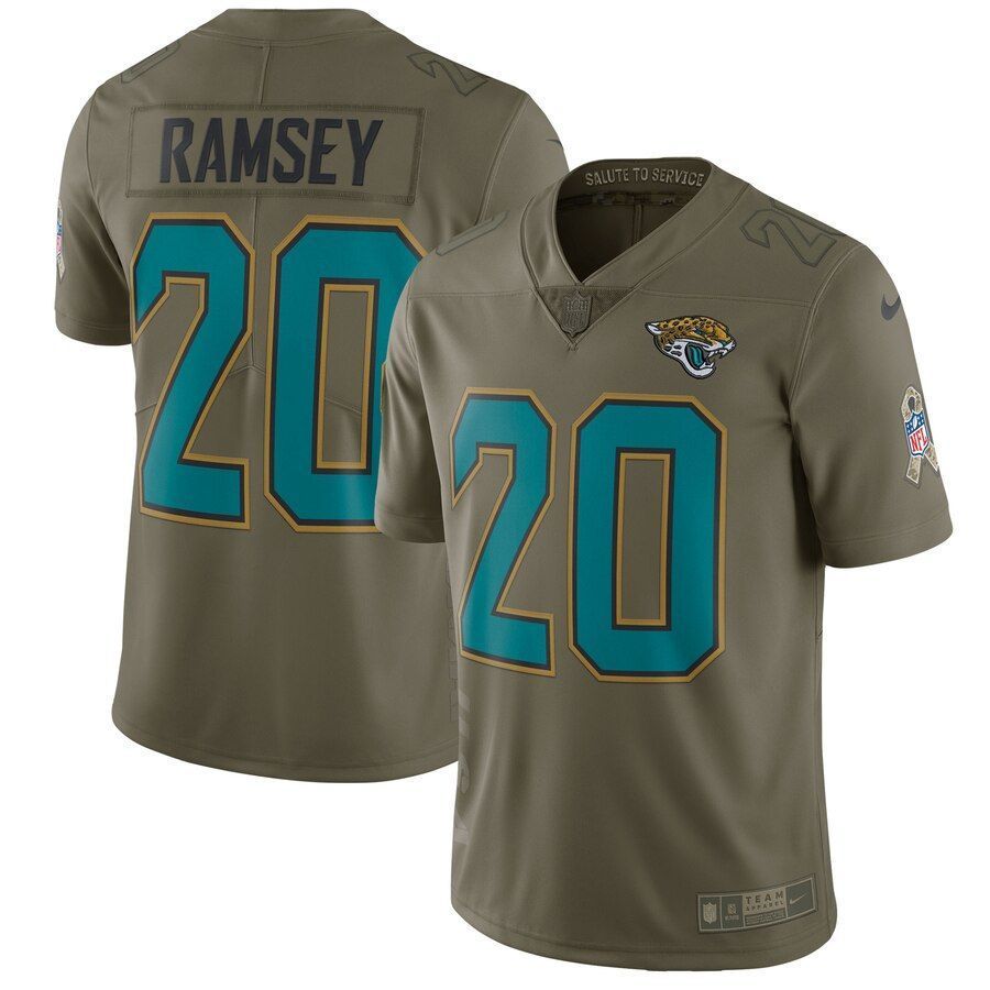 Jalen Ramsey Jacksonville Jaguars Salute To Service Limited Jersey Olive 2019