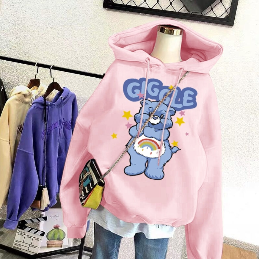 Soft Hoodie Winter Teddy Bear Rainbow