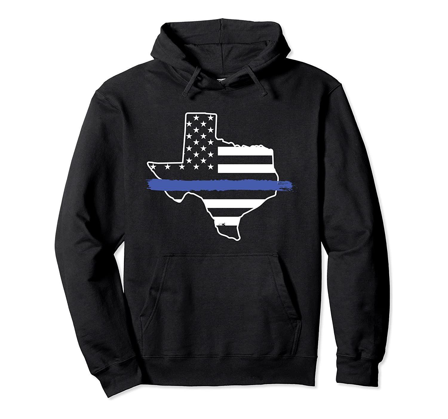 Texas Thin Blue Line State Map for Policeman and Officer Pullover Hoodie, T-Shirt, Sweatshirt, Tank Top, Racerback, Dolman