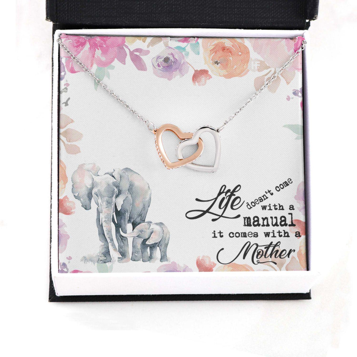 Gift For Mother’S Day Life Doesn’T Come With A Manual Elephant – Mother Two Hearts Necklace 0921