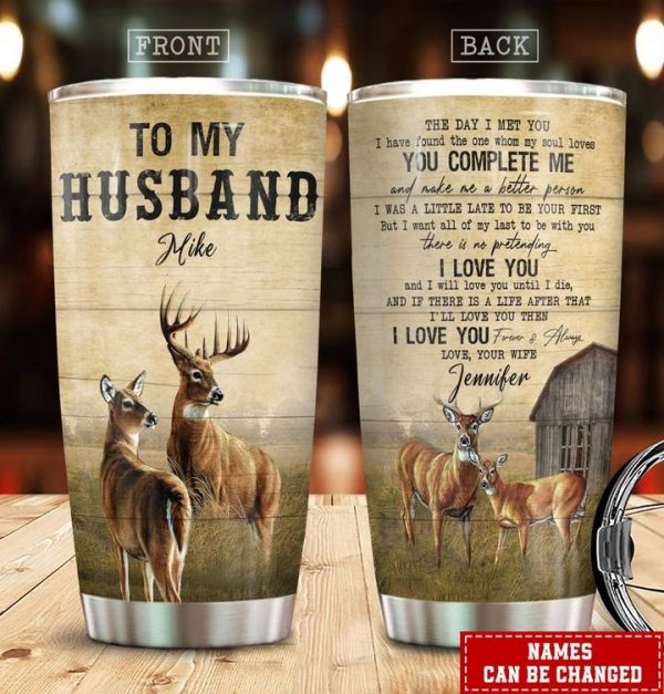 Deer Couple Customized Tumbler Couple Cup Gifts For Him Gift For Her Valentine’S Day Gift