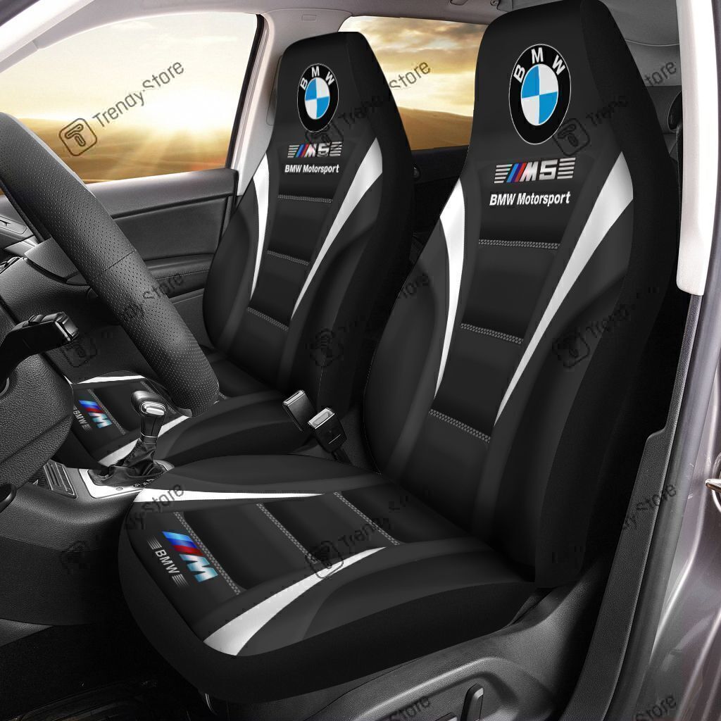 BMW M5 CAR SEAT COVER (SET OF 2) VER 1 (BLACK)