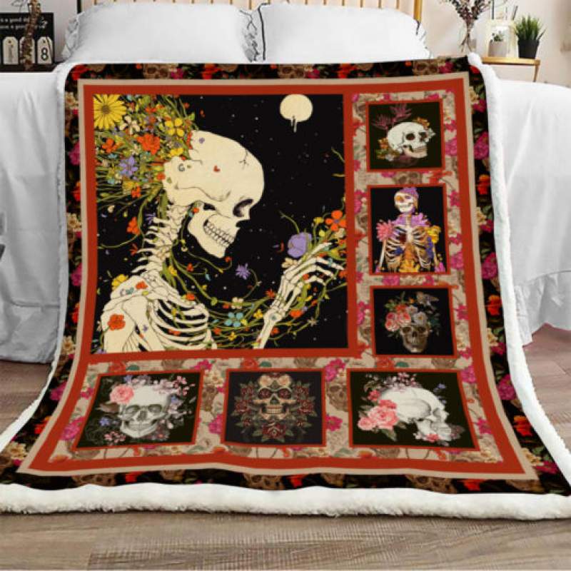 Skull Sherpa Blanket JR2202 90O35