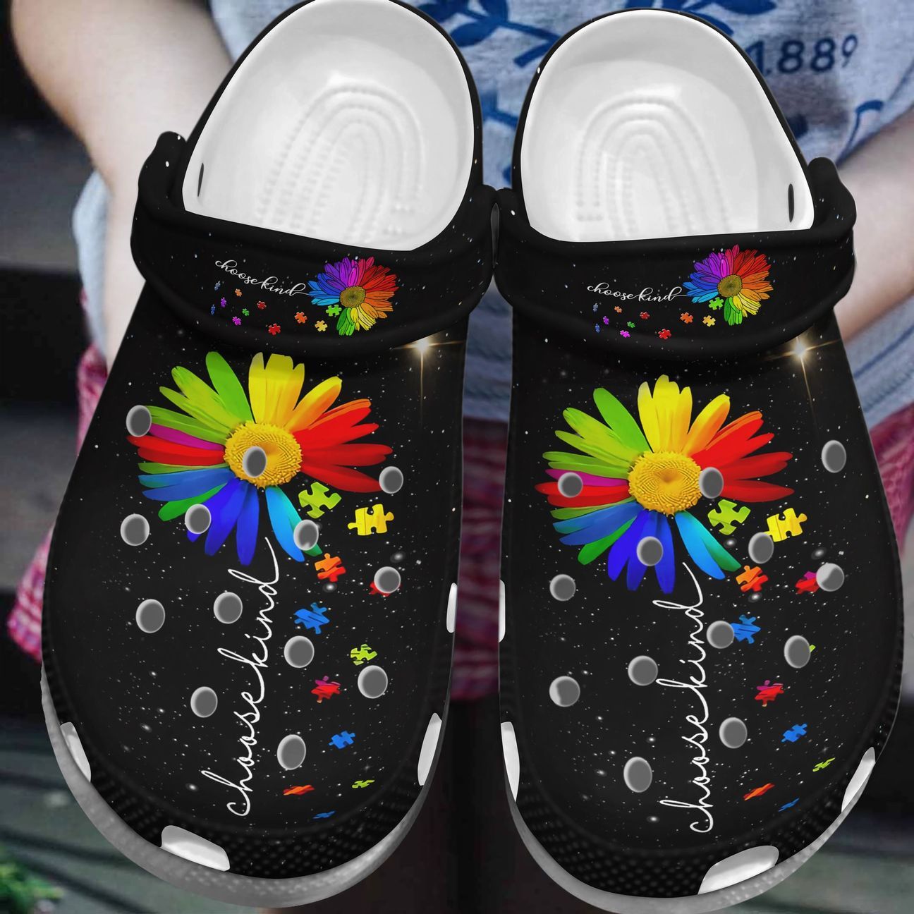 Autism Personalized Clog, Custom Name, Text, Color, Number Fashion Style For Women, Men, Kid, Print 3D Choose Kind