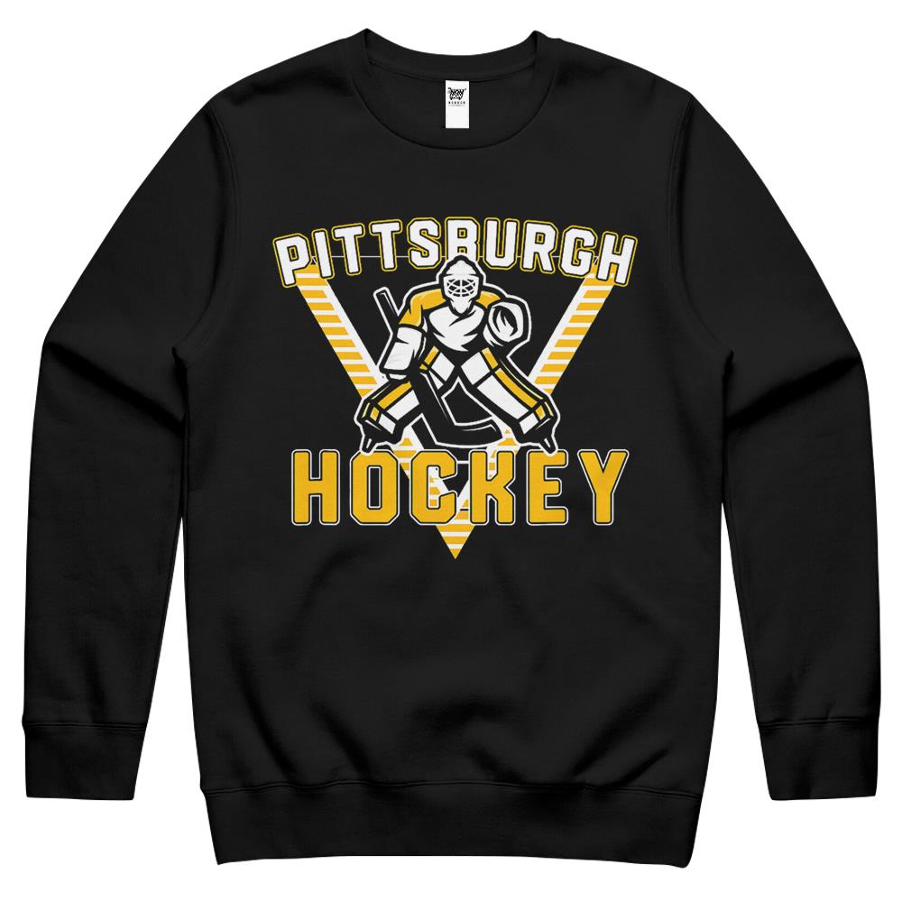 Old School Pittsburgh Hockey Retro 90S Crewneck Sweatshirt