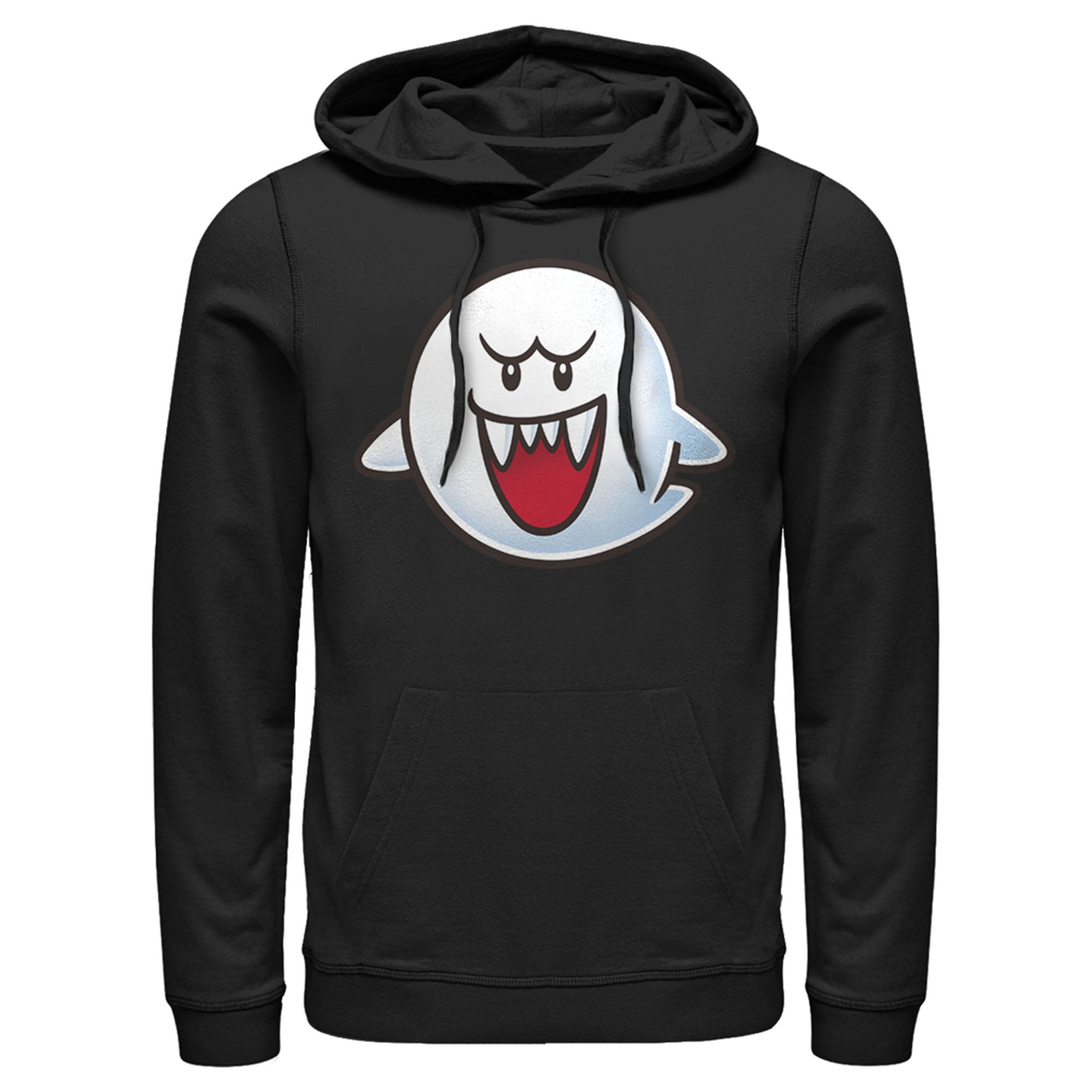 Men’S Nintendo Mario Boo Ghost Smile Pull Over Hoodie