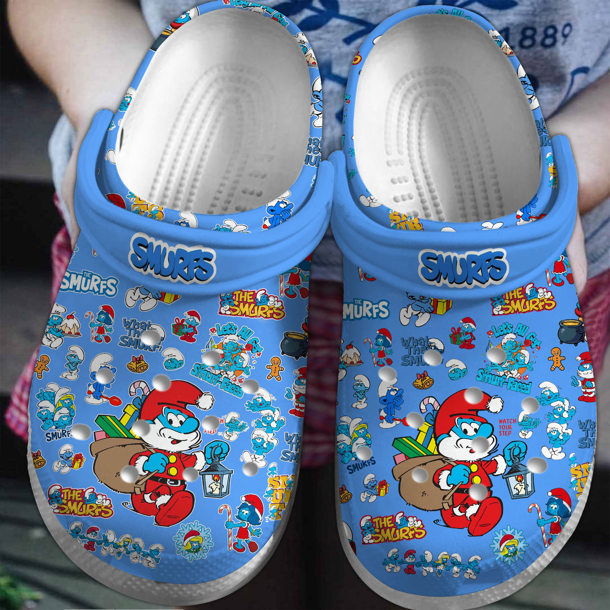 Smurfs Movie Crocs Crocband Clogs Shoes Comfortable For Men Women and Kids