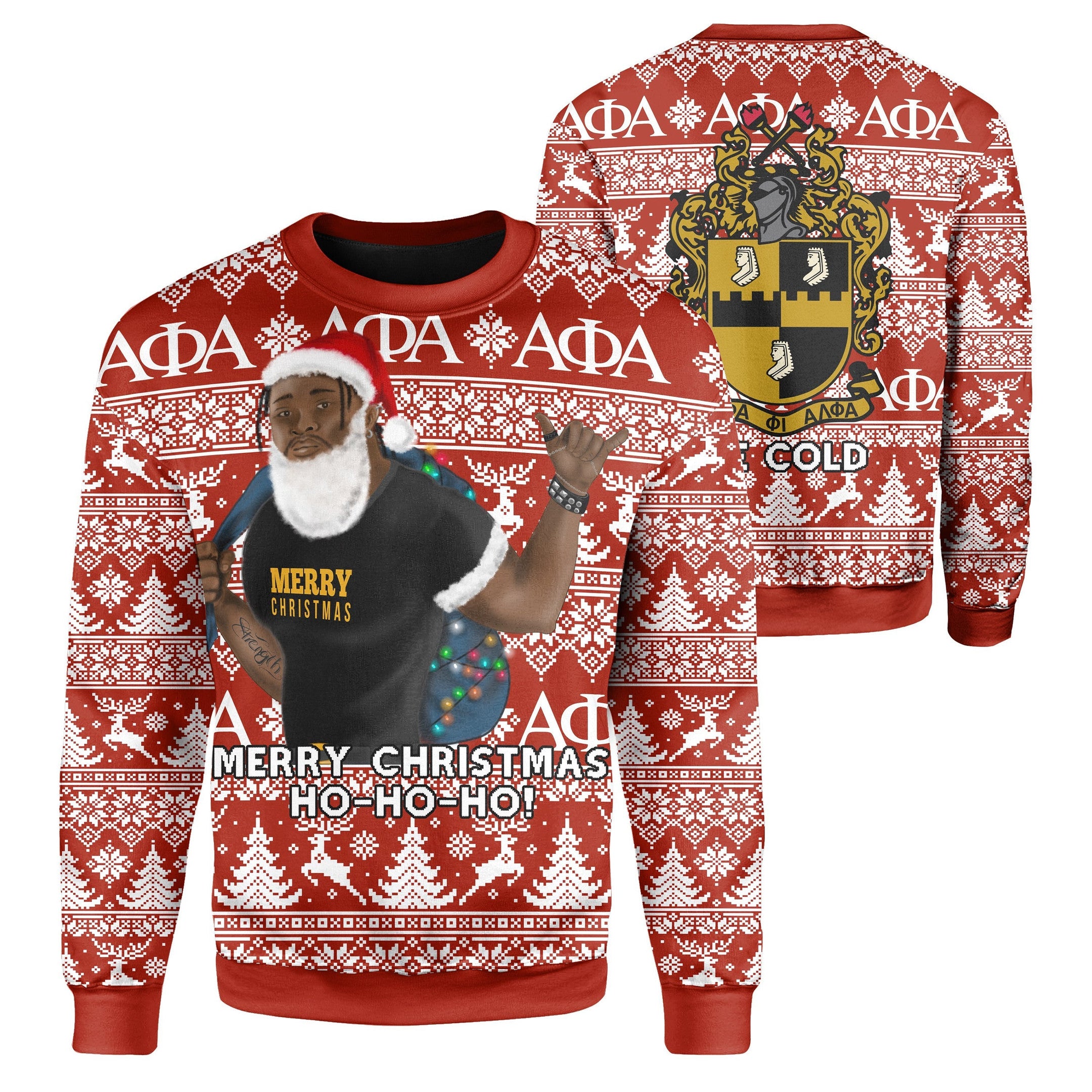 Fraternity Sweatshirt – Christmas Alpha Phi Alpha Sweatshirt Red